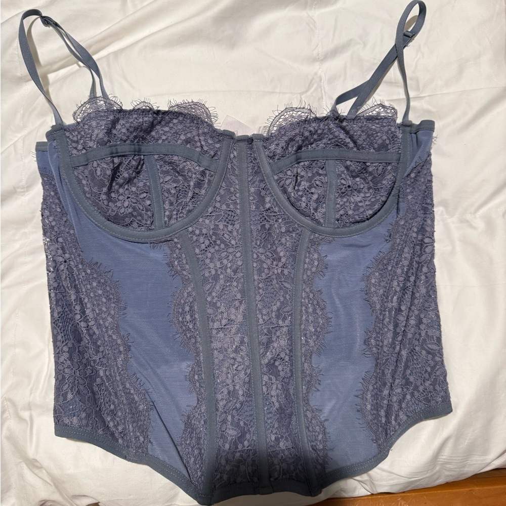 Urban Outfitters Blue Lace Tank Top